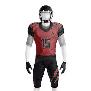 Uniforme de football américain de sublimation de haute qualité tissu évacuant l'humidité pour l'uniforme de football à long jeu - Product Image 4