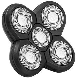 Afeitadora Eléctrica Recargable Clásica de 5 Cabezales, Afeitadora Rotatoria Negra Universal a Prueba de Agua para Rostro y Cuerpo de Hombre, Clasificación IPX7 - Product Image 3