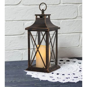 Vela decorativa linterna de aluminio sin llama vela temporizador vela Interior Exterior luces colgantes decoración antigua para el hogar - Product Image 1