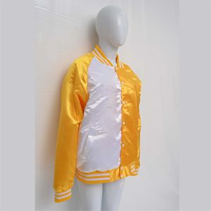 Chaqueta Universitaria de Satén con Forro de Algodón, Logotipo Personalizado, Cortavientos de Invierno de Alta Calidad, Moda Otoñal, Tejido Transpirable al por Mayor - Product Image 6