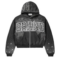 Survêtement d'hiver confortable et léger avec logo de marque, broderie vieillie, coupe-vent, respirant, grandes tailles, style streetwear
