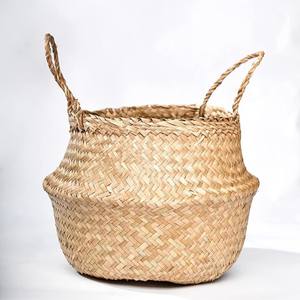 Cesta de hierba marina para el vientre, precio competitivo, cestas plegables de hierba de rafia Marina hechas a mano por artesanos vietnamitas - Product Image 5
