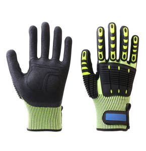 Guantes de cuero mecánicos y de soldadura de protección de seguridad de alta resistencia de piel de vaca amarilla de primera calidad de Pakistán Guantes DE TRABAJO estirables - Product Image 1