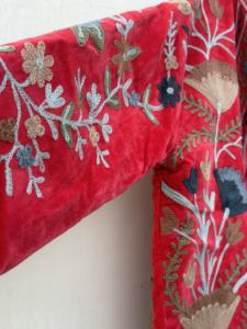 Most Trending Handmade Suzani Embroidery <b>Velvet</b> Winter Jacket <b>Women</b> Short Suzani Jacket Free Size Short Quilted Jacket - Product Image 5