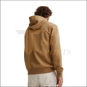 Pull à capuche en coton 100% unisexe, sweat-shirt d'hiver thermique en polaire avec cordon de serrage, impression personnalisée, broderie de logo, sweats teints unis pour hommes - Product Image 6