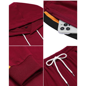 Conjunto clásico cómodo y transpirable con capucha para hombre, chándal de peso pesado, conjunto de chándal informal personalizado 2025 - Product Image 6