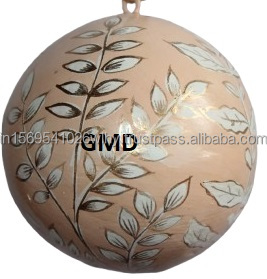 Elegante PAPEL DE Navidad Mache Ball Tree Decoraciones de tamaño personalizado Adornos colgantes para interiores 8 cm para decoración festiva - Product Image 5