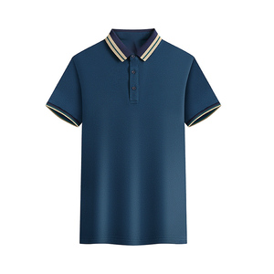 Camisa Polo de Manga Corta para Hombre, Diseño Casual Holgado con Botones, Color Sólido, Verano, Personalizable con Logotipo OEM - Product Image 1