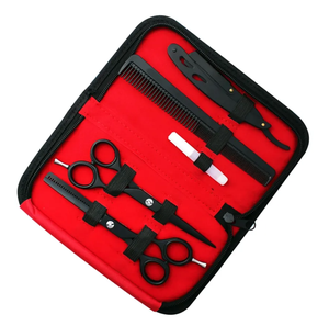 Ciseaux de coupe de cheveux à vis réglables OEM de 6 pouces Set Top Salon de beauté Kit de barbier Caractéristiques supérieures Outils de coiffure Accessoires - Product Image 2