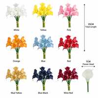Hochwertige 8-stängige wasserdichte PU Calla-Lilien – Moderne Heim- & Hotel-Innendekoration, Abschlussfeier, 35 cm, realistische Kunstblumen