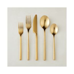 Juego de cubiertos de acero inoxidable de forma redonda, cubiertos de acero inoxidable, oro mate, pulido, remolino antiguo, cubiertos Glam & Glam - Product Image 1