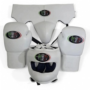 ชุดอุปกรณ์ชกมวยแบบสั่งทำพิเศษ No Boxing No Life สำหรับมืออาชีพ พร้อมนวม ป้องกันศีรษะ และอุปกรณ์ป้องกันอวัยวะเพศ สำหรับผู้ใหญ่และศิลปะการต่อสู้ - Product Image 1