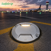 Éclairage LED encastré pour zone de toucher terrestre (TDZ) de piste, 8 pouces, blanc, pour aéroport et aérodrome