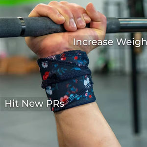 สายรัดข้อมือคุณภาพสูงสำหรับการเพาะกายแผ่นห่อมือพร้อมดีไซน์ตามสั่ง - Product Image 6