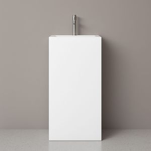 Lavabo cuadrado independiente Zuri One Art Stone Color blanco mate Lullaby Pack de 1 - Product Image 2