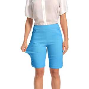 Shorts de Trabajo Elásticos de Cintura Alta Jenna Rose, Corte Tulipán, Color Sólido, Transpirables, de Spandex/Algodón, Estilo Vestido, Casuales de Oficina, con Bolsillos - Product Image 2