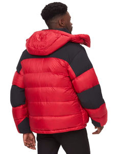 Fashionable Men's Recycled Nylon Hooded <b>Puffer</b> <b>Jacket</b> Custom Logo High Street Style <b>Thin</b> Bubble Coat Stand Collar for Winter - Product Image 3