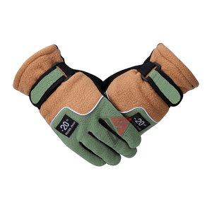Guantes de dedos completos para hombre, venta al por mayor, Material usado 100%, varios colores, tela polar de grosor pesado, cierre de correa de nailon - Product Image 2