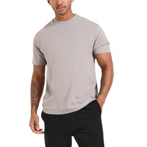 Camiseta estampada de algodón transpirable con cuello redondo para hombre, camiseta de compresión personalizada, ropa de marca, camiseta de algodón a la moda. - Product Image 1