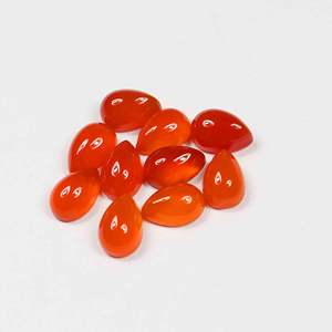 Cabochon en forme de poire lisse en onyx rouge naturel de haute qualité pierre précieuse en vrac de haute qualité pour la fabrication de bijoux gemmes en gros - Product Image 2