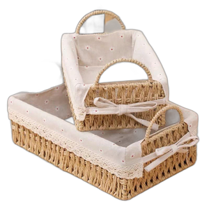 Professional Manufacturer Handmade Storage Bin Water Hyacinth And Wire Basket From Vietnam
