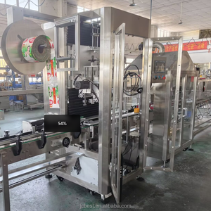 Machine d'étiquetage automatique et de thermoformage pour bouteilles carrées en plastique, métal, verre, shampoing, assurant une finition sans plis - Product Image 3