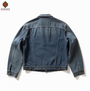 Chaqueta Vaquera Azul Vintage de los 90, Lavado Desgastado, Cuello Alto, Cierre Doble de Cremallera, Ropa de Trabajo Clásica, Prenda Exterior de Motociclista, Ropa Urbana - Product Image 6