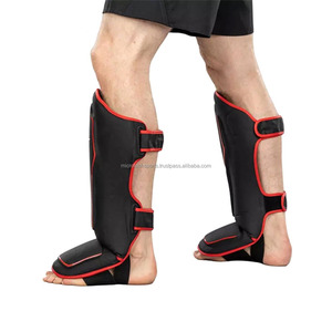 Protecteurs de jambes de boxe protège-tibia Kickboxing protège-tibia en cuir PU protège-tibia Mma Fighter - Product Image 3