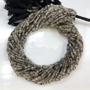 Cuentas de forma de Rondelle facetadas de rutilo negro, cuentas al por mayor de rutilo Natural de buena calidad para la fabricación de joyas - Product Image 3