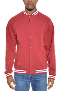 Logo personnalisé Streetwear Blouson bombardier d'hiver en cuir polaire de haute qualité broderie en chenille veste universitaire de baseball Letterman pour hommes - Product Image 2