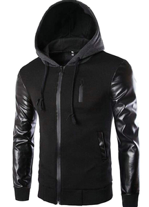 Sweat à capuche pour homme à fermeture éclair avec logo personnalisé manches raglan avec poche col à capuche coupe ajustée motif uni teint pour l'hiver - Product Image 3