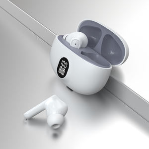 HOME Digitalome Auriculares Inalámbricos con Bluetooth, Auriculares Deportivos con Cancelación de Ruido, Indicador de Batería LED, Color Blanco, con Cable, en la Oreja, en la Oreja, de Color Blanco, con Luz LED - Product Image 4