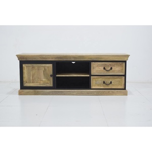 ขาตั้งทีวีไม้มะม่วงแท้วินเทจปรับได้สไตล์การออกแบบอุตสาหกรรมสำหรับห้องนั่งเล่นห้องนอนบ้านไร่เฟอร์นิเจอร์ในบ้าน - Product Image 5