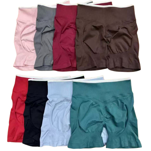 Conjunto de Yoga de 2 piezas sin costuras con logotipo personalizado de alta calidad para mujer, mallas estampadas de cintura alta con Top corto - Product Image 4