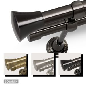 Barra de Cortina Doble BOJANEK de 25 mm + Tubo de 19 mm Metalizado Moderno, Diferentes Longitudes, Diferentes Adornos y Colores, Fácil Personalización - Product Image 2