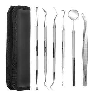 Kit básico de examen dental, 6 uds., herramientas de Limpieza de dientes de diagnóstico de dentista de acero inoxidable, esterilización a alta temperatura - Product Image 4