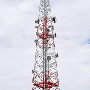 Torre de comunicación de 28-50m, celosía de cuatro patas, comunicación por microondas, ángulo de 4 Patas, antena de acero, Torre de Telecomunicaciones