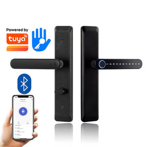 Serrure Intelligente Numérique en Alliage de Zinc avec Reconnaissance d'Empreintes Digitales, Ouverture à Touche Unique Multilingue avec Poignée pour Portes Intérieures en Bois - Product Image 1