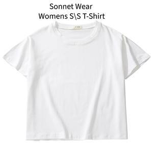 Camiseta corta de algodón para mujer, camiseta informal de manga corta, ajustada, para verano - Product Image 2