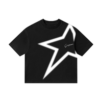 Camiseta Unisex de Talla Grande con Diseño Holgado, Bordada, Corta, Transpirable, de Tela Waffle Ecológica para Mujer, ODM OEM