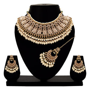 Delicate Oval Grace <b>Wedding</b> Collection Choker Necklaces <b>Set</b> - Product Image 1