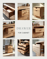 Organisateur de placard coulissant 14x21 en bois massif, étagère tiroir coulissante pour rangement cuisine et salle de bain, écologique pour chaussures et aliments