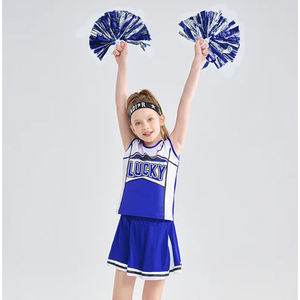 ชุดเชียร์ลีดเดอร์พิมพ์ลายแขนกุดดีไซน์พลอยเทียมสำหรับมืออาชีพชุดเชียร์ลีดเดอร์ - Product Image 3