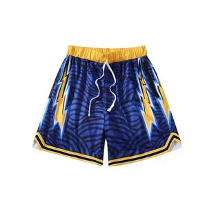 2025, venta al por mayor, alta calidad, 100%, logotipo de poliéster, malla corta, diseño para adultos, bordado, pantalones cortos de malla personalizados - Product Image 6