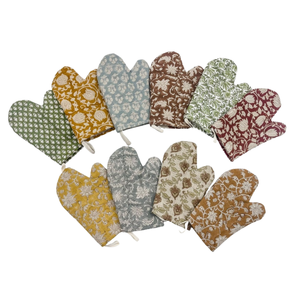 Guantes de horno estampados de algodón de chef de alta calidad, manoplas resistentes al calor más vendidas para parrilla y utensilios para hornear, suministro directo de fábrica - Product Image 2