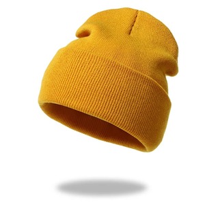 Gorro unisex sólido Otoño Invierno mezclas de lana gorro de punto suave y cálido hombres mujeres gorros gorras - Product Image 6