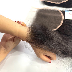 Hot New 100% Vierge Vietnamien Remy Extensions de Cheveux Humains Vague Naturelle Dentelle Fermeture avec Machine Double Trame - Product Image 1