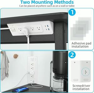 Trắng <span class=keywords><strong>6</strong></span>.5 ft đa cắm cáp mở rộng 15 amps/1200 Joules bảo vệ tăng điện dải 4 Ổ cắm ổ cắm điện Extender cắm - Product Image 5