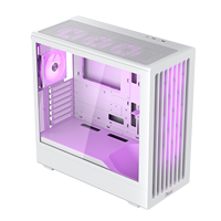 Casing PC Starcool ATX Mid Tower dengan Kipas RGB dan Port USB - Konstruksi Logam untuk Komputer Gaming