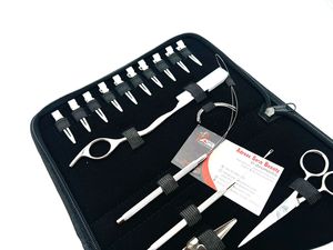 ชุดอุปกรณ์คีมต่อผมพร้อมห่วงและตะขอเกี่ยวมีดโกนทำโลโก้ได้ตามต้องการสีเงิน - Product Image 3